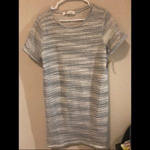 Grey T-shirt Midi Boutique Dress